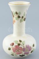 Zsolnay pillangómintás porcelán váza, kézzel festett, jelzett, kis kopásokkal, száján gyári domborulattal, m: 11 cm