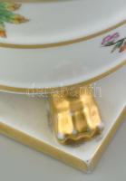 Herendi Viktória mintás körmös váza, jelzett, kopott, m: 17 cm, d: 22 cm