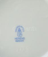 Herendi Viktória mintás körmös váza, jelzett, kopott, m: 17 cm, d: 22 cm