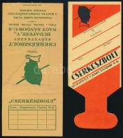 cca 1930 Cserkészbolt 2 db nyomtatványa, 12x5 cm és 12x6 cm