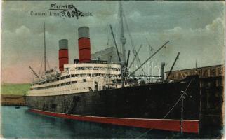 1907 A Caronia kivándorló hajó Fiume kikötőjében / Fiume-New York Piroscafo Caronia Emigranti / emigration ship in the port of Fiume (EB)