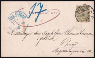 1905 Zsolnay porcelángyár előnyomott számlás levelezőlap