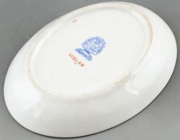 Herendi Rothschild porcelán tálka kézzel festett jelzett apró kopásnyomokkal, 9x12x2 cm
