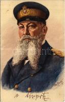Grossadmiral von Tirpitz, Serie 4043. 4038/6. / German Navy (Kaiserliche Marine) art postcard, Admiral v. Tirpitz s: Otto Renatus (EK)