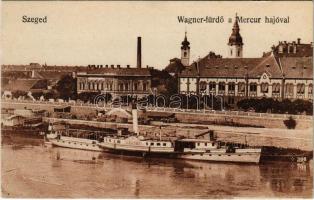 Szeged, Wagner fürdő a Mercur gőzhajóval