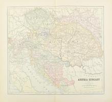 cca 1890 Az Osztrák-Magyar Monarchia térképe a vasutakkal / Map of the Autro-Hungarian Monarchy. 34x29 cm