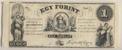 Emigrációs "Kossuth-bankó" 18.. 1Ft "Sor C." T:I