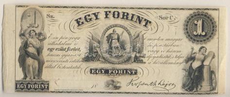 Emigrációs "Kossuth-bankó" 18.. 1Ft "Sor C." T:I