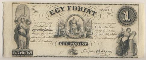 Emigrációs "Kossuth-bankó" 18.. 1Ft "Sor C." T:I