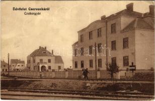1913 Cservenka, Crvenka; Cukorgyár. Greyer László kiadása / sugar factory (fa)