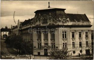 1940 Szilágysomlyó, Simleu Silvaniei; Nemzeti Bank / National Bank. Burkes photo + 1940 Szilágysomlyó visszatért So. Stpl.