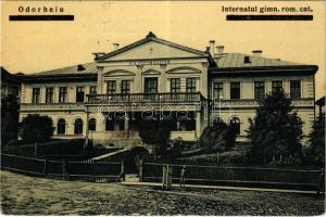 1940 Székelyudvarhely, Odorheiu Secuiesc; Római katolikus főgimnázium. Erdélyi Simon kiadása. 1746. (W.L. ?) / Internatul gimn. rom. cat. / Catholic grammar school + "1940 Székelyudvarhely visszatért" So. Stpl. (EK)