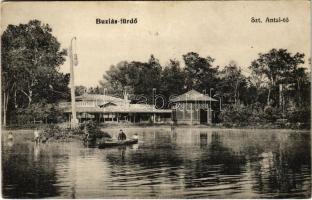 1916 Buziásfürdő, Baile Buzias; Szent Antal tó, csónakázók. Heksch Manó kiadása / lake, rowing boat (EK)