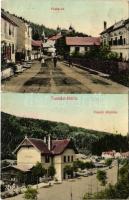 1911 Tusnádfürdő, Baile Tusnad; Posta út, szálloda, Vasútállomás. Dragomán kiadása / street view, hotel, railway station (szakadás / tear)