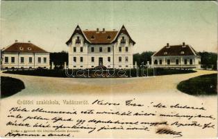 1905 Temesvár, Timisoara; Vadászerdő,  M. kir. erdőőri szakiskola. Polatsek kiadása / forest ranger school, forestry school (EK)