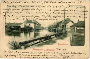 1900 Temesvár, Timisoara; Gyárváros, Béga balsor. Králicsek Béla kiadása / riverside (EK)