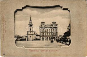 Temesvár, Timisoara; Gyárváros, Kossuth tér, Kohn testvérek üzlete. Polatsek kiadása / square, shops (EK)