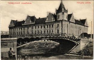 Temesvár, Timisoara; Józsefváros, Horgony palota, híd / palace, bridge