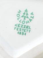 Hollóházi térdelő akt. Kézzel festett, jelzett, hibátlan, m: 30 cm