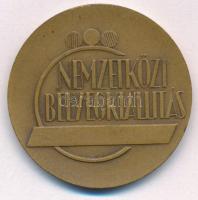 1971. Nemzetközi Bélyegkiállítás Budapest 71 kétoldalas bronz emlékérem (40mm) T:1-