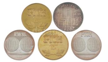 Fritz Mihály (1947-) ~1990. 5 darabos "Pick Szalámigyár Szeged" kétoldalas emlékérem tétel...