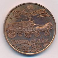 Rajki László (1939-) 1988. "Krúdy Gyula / Irodalmi Kör MÉE 1988" bronz emlékérem (42,5mm) ...