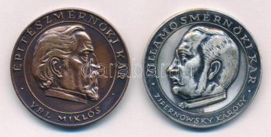 Kákonyi István (1917-1993) 1982. "Budapesti Műszaki Egyetem / Ybl Miklós" kétoldalas bronz...