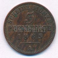 Német Államok / Poroszország 1865A 3pf Cu T:2 German States / Prussia 1865A 3 Pfennig Cu C:XF Krause KM# 482