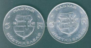 1947. 5Ft (2x) "Kossuth" T:2/3