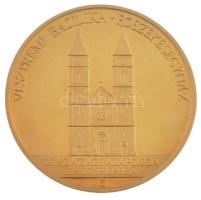 1996. "Veszprémi Bazilika - Főszékesegyház" aranyozott bronz emlékérem (42mm) T:1- (PP)