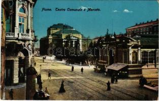 1917 Fiume, Rijeka; Teatro Comunale e Mercato / színház, piac / theatre, market hall (EK)