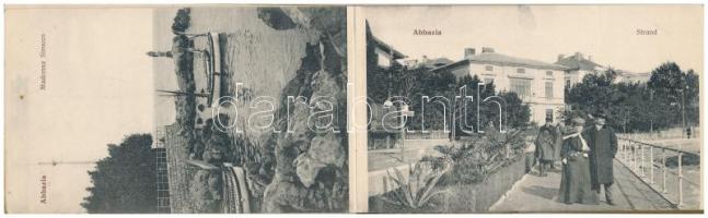 Quarnero, Kvarner Gulf; Crikvenica, Abbazia, Fiume. Belül Pannónia kivándorlási hajó, Schenk kávéház...