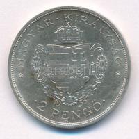 1935. 2P Ag "Rákóczi" T:AU,XF patina, kis karc
Adamo P7.2