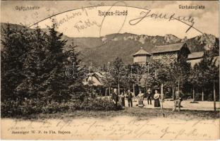 1905 Rajecfürdő, Rajecz-fürdő, Rajecké Teplice; Gyógyház tér. Jassniger W. P. és Fia kiadása / Curhausplatz / spa, square