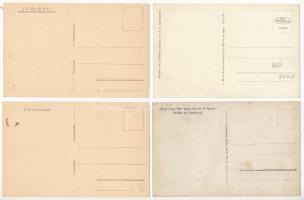 Zeppelin léghajók - 4 db régi képeslap / Zeppelin Luftschiff / Zeppelin airships - 4 pre-1945 postca...