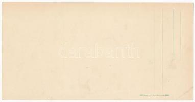 Fiume, Rijeka; Riva Levante / kikötő és hajók. Három részes hajtatlan panorámalap / port and ships. ...