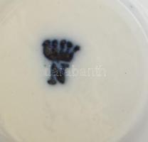 Régi Capodimonte váza, jelzett, kopásokkal, m: 10 cm, d: 9 cm