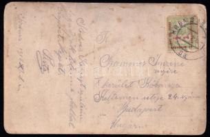 1916 Krems, katonai futballcsapat csoportképe, I. világháborús fotólap, megírva és hazaküldve, 13,5x...