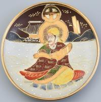 5 személyes régi japán, sárkányos teáskészlet, kopásokkal, jelzett