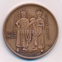 Fritz Mihály (1947- ) 1988. "A Szent Jobb Szegeden" Br emlékérem (42,5mm) T:1,1- 
Adamo S...
