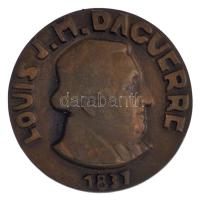 1937. Louis J.M. Daguerre 1837 / Budapest - MMF - Centenárium bronz emlékérem, Szign.: Goldman Gy. (27mm) T:1-