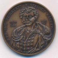 Léderer Tamás (1938- ) 1988. 200 éve született Kisfaludy Károly / Radnóti Társaság Győr bronz emlékérem (42,5mm) T:1-