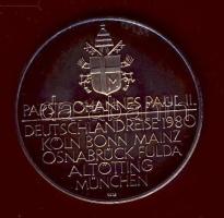 NSZK 1980. "II. János Pál pápa látogatása Németországban" Ag 14,8g T:PP