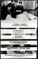 cca 1987 előtt, külföldön készült filmekből egy-egy jelenet, 17 db vintage produkciós filmfotó, ezüs...