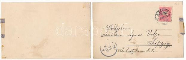 1893 (Vorläufer) Brassó, Kronstadt, Brasov; Gabony & Comp. Hajtásnál kettészakadt panorámalap / ...