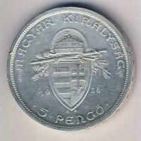 1938. 5P Ag "Szt. István" T:2+ pici ph