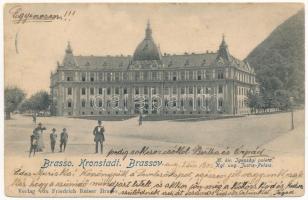 1902 Brassó, Kronstadt, Brasov; M. kir. igazsági palota. Friedrich Reiser kiadása / Kgl. ung. Justiz Palais / palace of justice (EK)