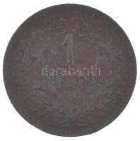 1886KB 1kr Cu "Középcímer" T:2 patina Adamo M4.1