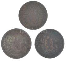 1763-1766. Rézdenár "Mária Terézia / zárt korona" (3x) T:2-,3 Huszár: 1756., Unger III.: 1...