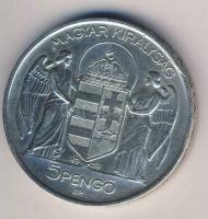 1939. 5P Ag "Horthy balra" T:2 kis ph